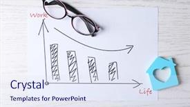  Presentation with life in the word of god - Colorful PPT theme enhanced with bar chart with words work backdrop and a sky blue colored foreground