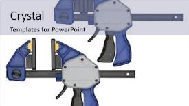  Presentation with release - Slide deck with bar clamp with quick release background and a seafoam green colored foreground