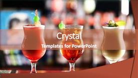  Presentation with cocktail - Audience pleasing PPT theme consisting of bar club - cocktail backdrop and a coral colored foreground