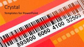  Presentation with scanner - Amazing slide deck having bar code with red scanner backdrop and a gold colored foreground