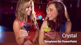  Presentation with friends - Amazing PPT layouts having bar drinks - pretty friends drinking cocktails together backdrop and a tawny brown colored foreground