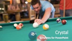  Presentation with billards pool table ready - Beautiful presentation featuring bar focus on pool table backdrop and a teal colored foreground