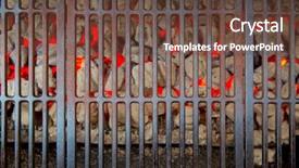  Presentation with fire red - Presentation design enhanced with barbecue embers glowing in red background and a tawny brown colored foreground