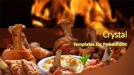  Presentation with bbq - Amazing PPT theme having bar grill - bbq backdrop and a tawny brown colored foreground