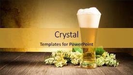  Presentation with beer - Cool new presentation with bar hopping - glass of beer on wooden backdrop and a yellow colored foreground