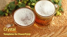  Presentation with beer - Audience pleasing slides consisting of bar hopping - glasses with fresh beer backdrop and a tawny brown colored foreground