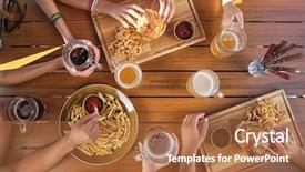  Presentation with beer - Amazing theme having bar hopping - group of friends drinking beer backdrop and a red colored foreground