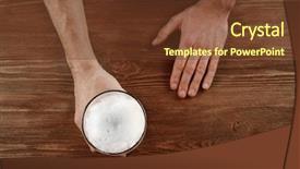  Presentation with beer - Slides with bar hopping - male hand holding glass background and a tawny brown colored foreground