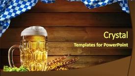  Presentation with beer hops - Beautiful PPT theme featuring bar hopping - oktoberfest beer with wheat backdrop and a tawny brown colored foreground