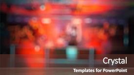  Presentation with night club - Slide set featuring bar in a night club background and a tawny brown colored foreground