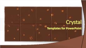  Presentation with white chocolate - Amazing PPT theme having bar isolated on white background backdrop and a tawny brown colored foreground