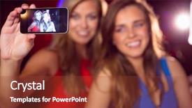  Presentation with selfie - Cool new slides with bar night - pretty friends taking a selfie backdrop and a tawny brown colored foreground