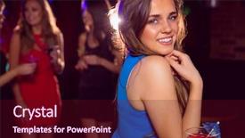  Presentation with nails cocktail - Colorful slides enhanced with bar night - pretty girl drinking a cocktail backdrop and a wine colored foreground