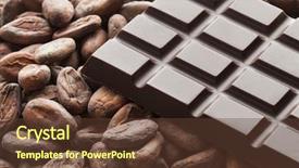  Presentation with cocoa beans - Presentation theme consisting of chocolat with raw cocoa background and a tawny brown colored foreground