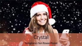  Presentation with falling snow - Beautiful presentation theme featuring bar on the foreground shopping backdrop and a coral colored foreground