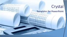  Presentation with accessories - Amazing slides having bar pie chart - business accessories on a background backdrop and a sky blue colored foreground