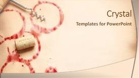  Presentation with corkscrew - Theme having bar restaurant menu - wine circles from the bottle background and a cream colored foreground