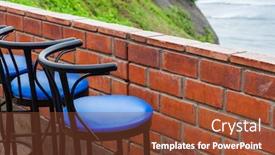  Presentation with ocean - Amazing presentation having bar-stool-in-a-cafe backdrop and a tawny brown colored foreground