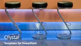  Presentation with bar - Colorful slide deck enhanced with bar stools backdrop and a teal colored foreground