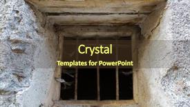  Presentation with house window - Cool new presentation design with bar with spider web cobweb backdrop and a tawny brown colored foreground