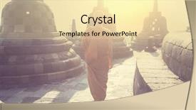  Presentation with indonesia - Presentation featuring barabudur temple java indonesia background and a blonde colored foreground