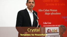  Presentation with forum - Colorful PPT theme enhanced with barack-obama-signing-copies backdrop and a tawny brown colored foreground