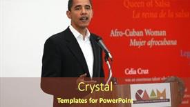  Presentation with forum - Audience pleasing presentation consisting of barack-obama-signing-copies backdrop and a tawny brown colored foreground