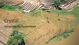  Presentation with philippines - PPT layouts having barangay - aerial view of rice terraces background and a coral colored foreground