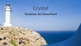  Presentation with sardines school in blue sea - Presentation having barbaria-formentera-cape-in-blue background and a light blue colored foreground