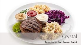 Presentation with mayonnaise - Colorful presentation enhanced with barbecue-beef-steak-with-mix backdrop and a light gray colored foreground