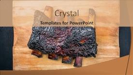  Presentation with barbecue ribs - PPT layouts featuring barbecue-burnt-chuck-beef-ribs background and a coral colored foreground