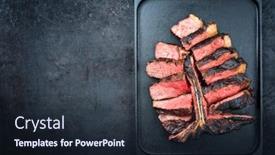  Presentation with wagyu - Beautiful presentation featuring barbecue-dry-aged-wagyu-porterhouse backdrop and a wine colored foreground