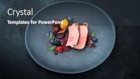  Presentation with dry fruits - Audience pleasing presentation theme consisting of barbecue-dry-aged-wagyu-roast backdrop and a tawny brown colored foreground