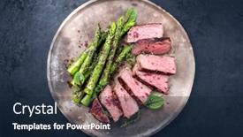  Presentation with wagyu - Slide set enhanced with barbecue-dry-aged-wagyu-roast background and a wine colored foreground