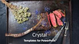  Presentation with wagyu - Amazing theme having barbecue-dry-aged-wagyu-tomahawk backdrop and a tawny brown colored foreground