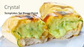  Presentation with barbecue - Presentation featuring barbecue-garlic-bread-pao-de background and a  colored foreground