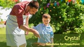  Presentation with food bbq - Amazing slide set having barbecue grill at bbq backdrop and a tawny brown colored foreground