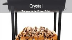  Presentation with grill - Audience pleasing PPT theme consisting of picnic bbq tools summer outdoor - barbecue grill isolated on white backdrop and a dark gray colored foreground