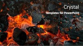  Presentation with charcoal briquettes - Amazing presentation having barbecue-grill-pit-with-glowing backdrop and a wine colored foreground