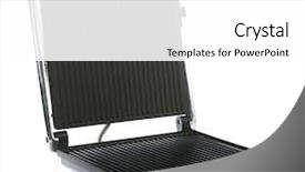  Presentation with modern electric iron isolated - Beautiful PPT theme featuring barbecue grilling machine - electric sandwich maker isolated backdrop and a white colored foreground