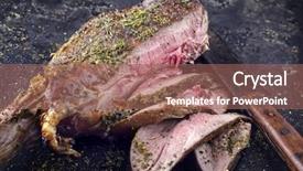  Presentation with barbecue - Audience pleasing theme consisting of barbecue haunch of venison backdrop and a coral colored foreground