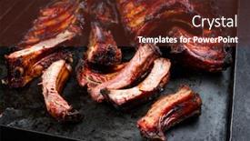  Presentation with hot metal - Cool new theme with barbecue-pork-spare-ribs-st backdrop and a tawny brown colored foreground