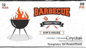 Presentation with poster - PPT layouts with barbecue poster flyer template menu card or invitation design background and a white colored foreground