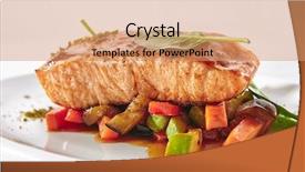 Presentation with salmon grilled fish salmon grilled - Cool new PPT layouts with barbecue red fish or trout backdrop and a coral colored foreground