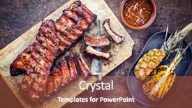  Presentation with cutting board - Amazing presentation design having barbecue spare ribs st louis backdrop and a red colored foreground