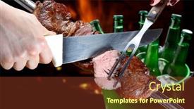  Presentation with barbecue - Presentation with barbecue-with-picanha-steak background and a  colored foreground