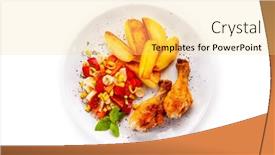  Presentation with fried chicken - 