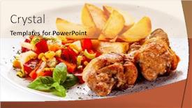  Presentation with fried chicken - 