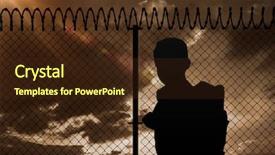  Presentation with school bus - PPT theme with barbed wire - cute pupil walking background and a wine colored foreground