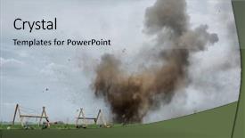  Presentation with explosion - PPT theme consisting of barbed wire - hdr explosion ww2 reenacting kiev background and a lemonade colored foreground